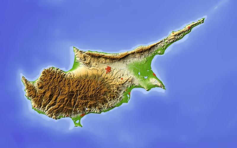 Cyprus Terrain Map
